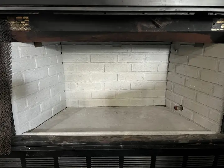 New panels installed in the same factory-built fireplace